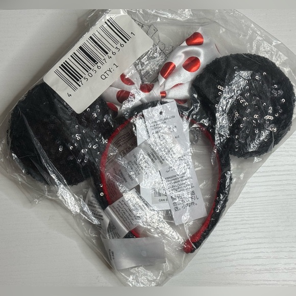Sequined Polka Dot Minnie Mouse Ear Headband - Picture 9 of 9